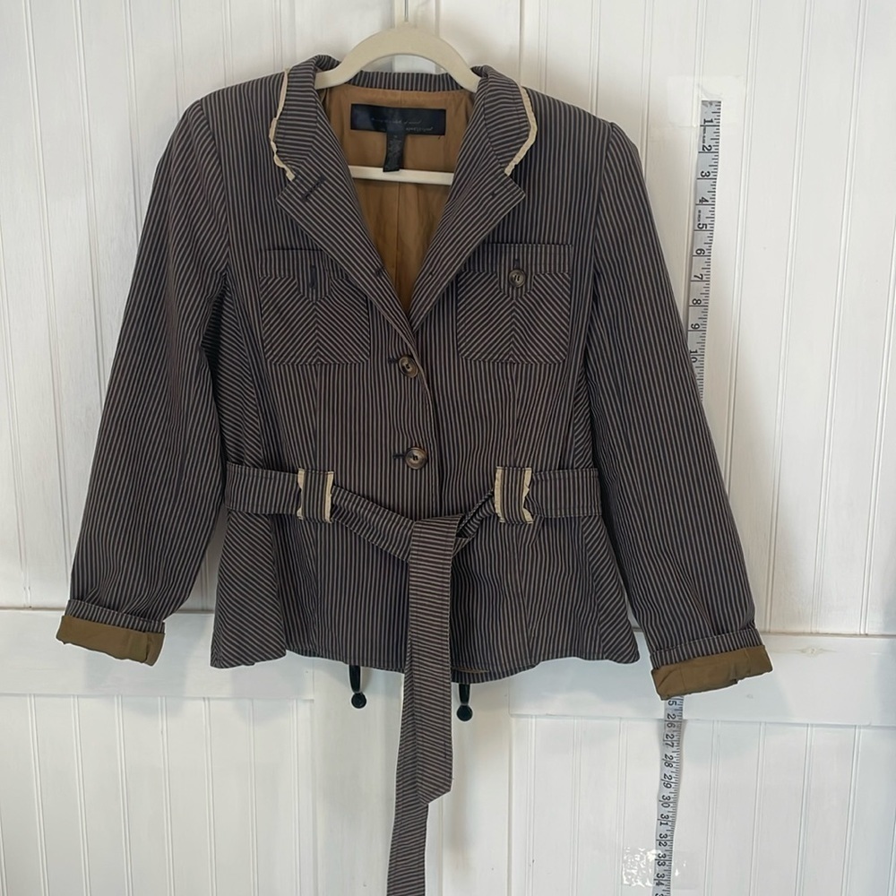 Luxury is a state of mind by Apostrophe/ dark gray/brown pinstripe size 12